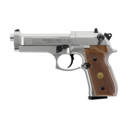 Umarex Beretta M92 FS Nickel with Wooden Grips