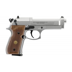 Umarex Beretta M92 FS Nickel with Wooden Grips