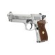 Umarex Beretta M92 FS Nickel with Wooden Grips - CO2 Air pistols supplied by DAI Leisure
